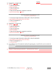 Form CC-DR-050BLC Answer to Complaint/Petition/Motion - Maryland (English/Chinese), Page 6