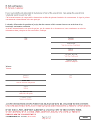 Form 9-102.3 (CC-DR-101BLF) Consent of Parent to an Independent Adoption With Termination of Parental Rights - Maryland (English/French), Page 10