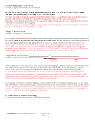 Form 9-102.3 (CC-DR-101BLF) Consent of Parent to an Independent Adoption With Termination of Parental Rights - Maryland (English/French), Page 3