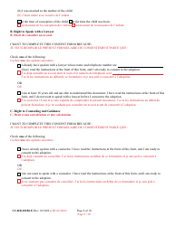 Form 9-102.3 (CC-DR-101BLF) Consent of Parent to an Independent Adoption With Termination of Parental Rights - Maryland (English/French), Page 8