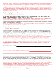 Form 9-102.2 (CC-DR-100BLF) Consent of Parent to a Public Agency Adoption Without Prior Termination of Parental Rights - Maryland (English/French), Page 3