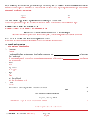 Form 9-102.2 (CC-DR-100BLF) Consent of Parent to a Public Agency Adoption Without Prior Termination of Parental Rights - Maryland (English/French), Page 6