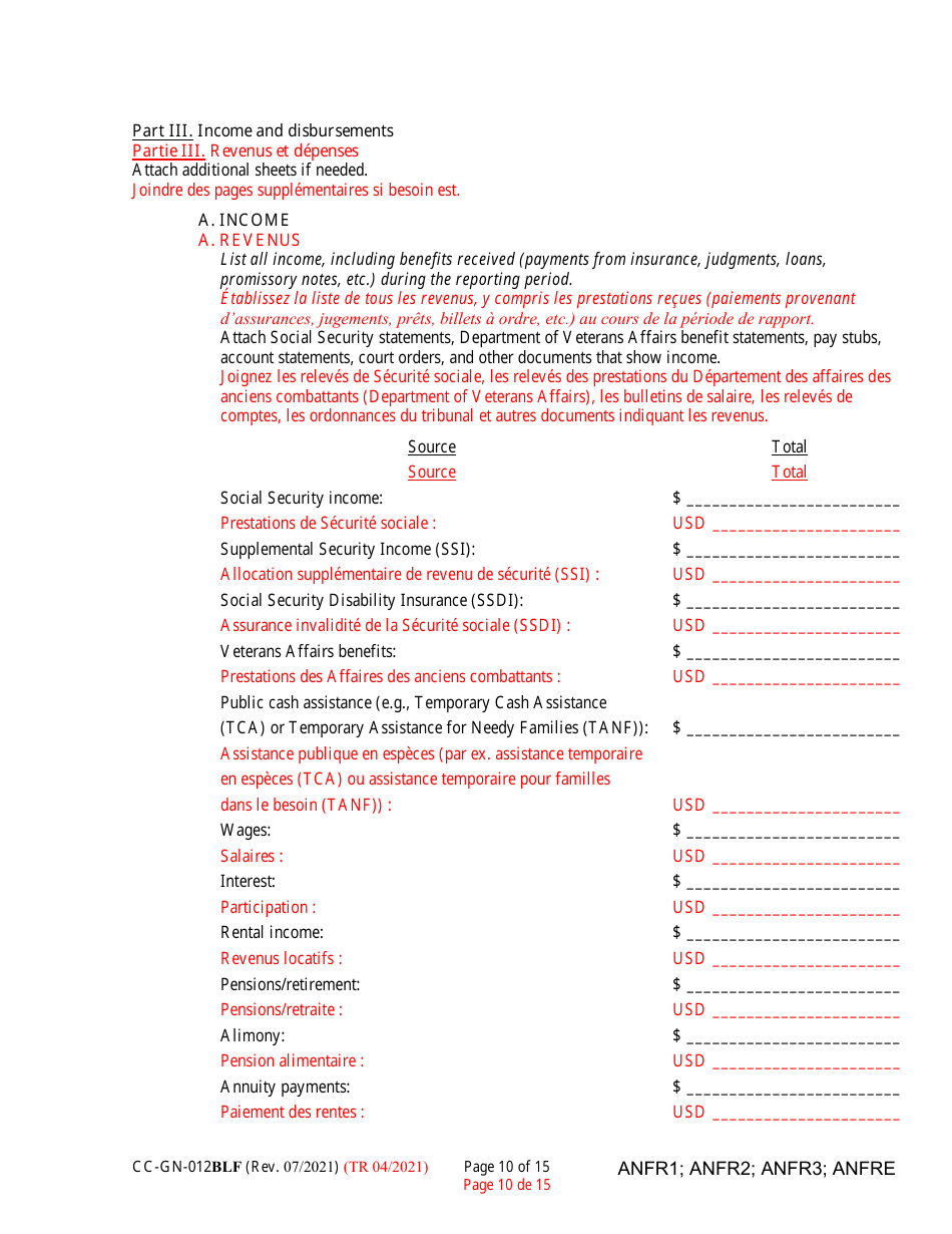 Form CC-GN-012BLF Fiduciarys Account (Md. Rule 10-708(A)) - Maryland (English / French), Page 10