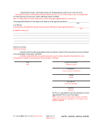 Form CC-GN-012BLF Fiduciary&#039;s Account (Md. Rule 10-708(A)) - Maryland (English/French), Page 14