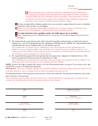 Form CC-DR-116BLF Marital Settlement Agreement - Maryland (English/French), Page 5