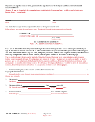 Form CC-DR-104BLS Consent of Child to an Independent Adoption - Maryland (English/Spanish), Page 3