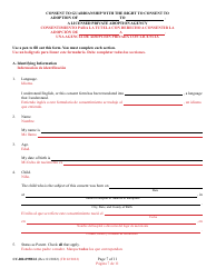 Form CC-DR-099BLS Consent of Parent to a Private Agency Guardianship - Maryland (English/Spanish), Page 7