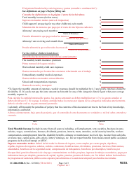 Form CC-DR-030BLS Financial Statement (Child Support Guidelines) - Maryland (English/Spanish), Page 2