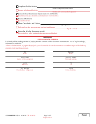 Form CC-DR-056BLS Affidavit of Service (Certified Mail Restricted Delivery - Receipt Requested) - Maryland (English/Spanish), Page 2