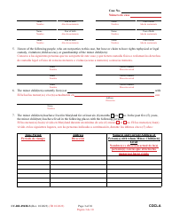 Form CC-DR-094BLS Counter-Claim for Absolute Divorce - Maryland (English/Spanish), Page 3