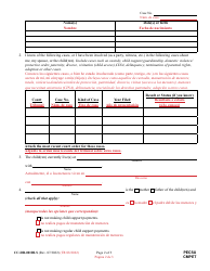 Form CC-DR-001BLS Complaint for Child Support - Maryland (English/Spanish), Page 2