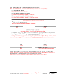Form CC-GN-004BLS Answer to Petition for Guardianship of Alleged Disabled Person - Maryland (English/Spanish), Page 6