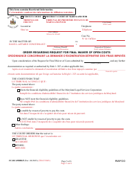 Form CC-DC-090BLF Request for Final Waiver of Open Costs - Maryland (English/French), Page 5