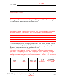 Form CC-DR-005BLS Complaint for Visitation (Child Access) - Maryland (English/Spanish), Page 3