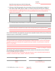Form CC-DR-005BLS Complaint for Visitation (Child Access) - Maryland (English/Spanish), Page 4
