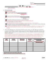Form CC-DR-020BLS Complaint for Absolute Divorce - Maryland (English/Spanish), Page 2