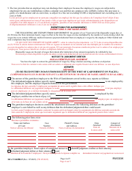 Form DC-CV-065BLF Request for Writ of Garnishment of Wages - Maryland (English/French), Page 4
