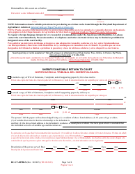 Form DC-CV-089BLS Complaint for Wrongful Detainer - Maryland (English/Spanish), Page 3