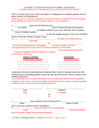 Form CC-GN-041PORTUGESE Parental Designation and Consent to the Beginning of Standby Guardianship - Maryland (English/Portuguese), Page 10
