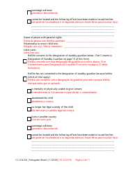 Form CC-GN-041PORTUGESE Parental Designation and Consent to the Beginning of Standby Guardianship - Maryland (English/Portuguese), Page 4