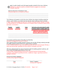Form CC-GN-041PORTUGESE Parental Designation and Consent to the Beginning of Standby Guardianship - Maryland (English/Portuguese), Page 7