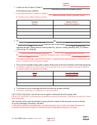 Form CC-DR-079BLF Request to Register an Out-of-State Child Custody Order - Maryland (English/French), Page 2