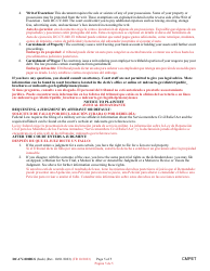 Form DC-CV-001BLS Complaint/Application and Affidavit in Support of Judgment - Maryland (English/Spanish), Page 5
