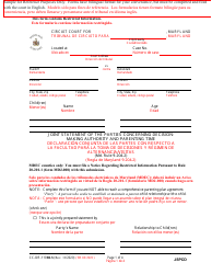 Document preview: Form CC-DR-110BLS Joint Statement of the Parties Concerning Decisionmaking Authority and Parenting Time - Maryland (English/Spanish)