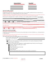 Form CC-GN-041BLS Parental Designation and Consent to the Beginning of Standby Guardianship - Maryland (English/Spanish), Page 2