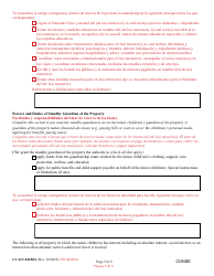 Form CC-GN-041BLS Parental Designation and Consent to the Beginning of Standby Guardianship - Maryland (English/Spanish), Page 5