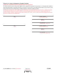 Form CC-GN-041BLS Parental Designation and Consent to the Beginning of Standby Guardianship - Maryland (English/Spanish), Page 9