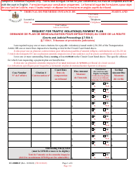 Document preview: Form CC-088BLF Request for Traffic Violation(S) Payment Plan - Maryland (English/French)