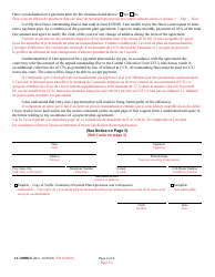 Form CC-088BLF Request for Traffic Violation(S) Payment Plan - Maryland (English/French), Page 2