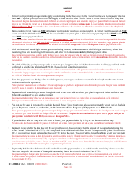 Form CC-088BLF Request for Traffic Violation(S) Payment Plan - Maryland (English/French), Page 3