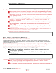 Form CC-GN-041BLF Signation and Consent to the Beginning of Standby Guardianship - Maryland (English/French), Page 5