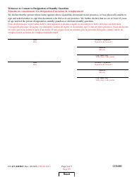 Form CC-GN-041BLF Signation and Consent to the Beginning of Standby Guardianship - Maryland (English/French), Page 9