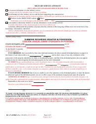 Form DC-CV-109BLS Complaint for Grantor in Possession - Maryland (English/Spanish), Page 2