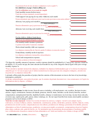 Form CC-DR-030BLF Financial Statement (Child Support Guidelines) - Maryland (English/French), Page 2