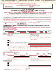 Document preview: Form CC-FM-066BLS Non-resident Marriage License Application - Affidavit - Maryland (English/Spanish)