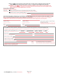 Form CC-FM-066BLF Non-resident Marriage License Application - Affidavit - Maryland (English/French), Page 2