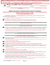 Form CC-DC-CR-151BLF Request for Access to Shielded Second Chance Act Record(S) - Maryland (English/French)