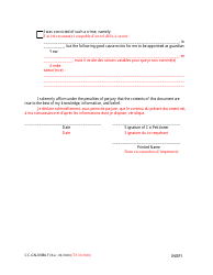 Form CC-GN-018BLF Co-petitioner Information Sheet - Maryland (English/French), Page 2