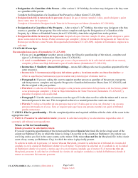 Instructions for Form CC-GN-001BLS Petition for Guardianship of Minor - Maryland (English/Spanish), Page 3