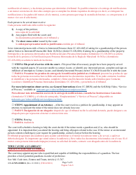 Instructions for Form CC-GN-001BLS Petition for Guardianship of Minor - Maryland (English/Spanish), Page 5