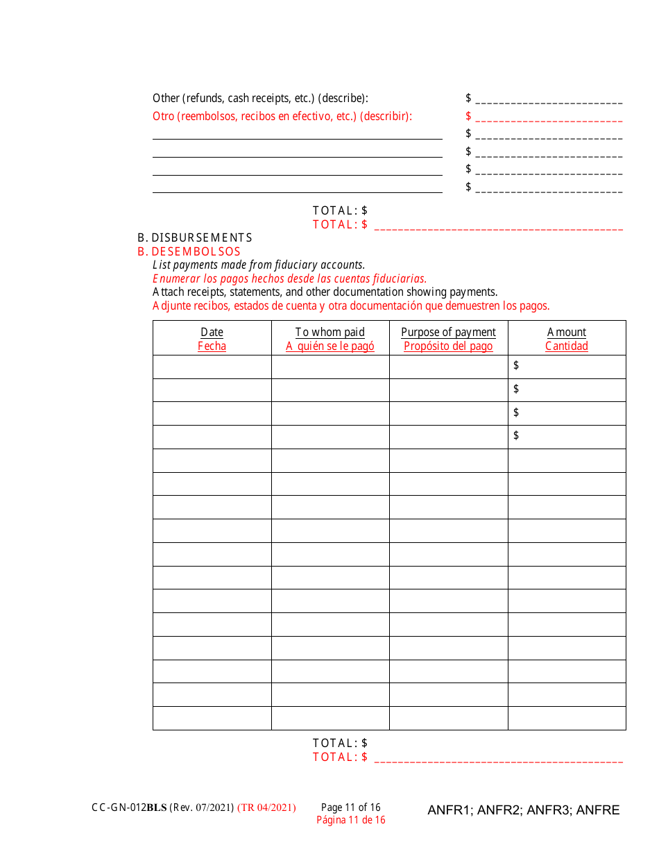 Form CC-GN-012BLS Fiduciarys Account - Maryland (English / Spanish), Page 11