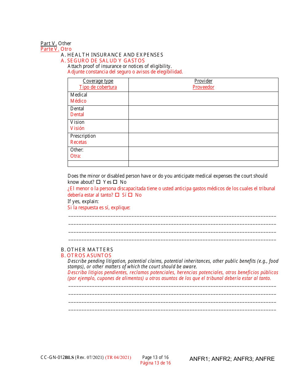 Form CC-GN-012BLS Fiduciarys Account - Maryland (English / Spanish), Page 13