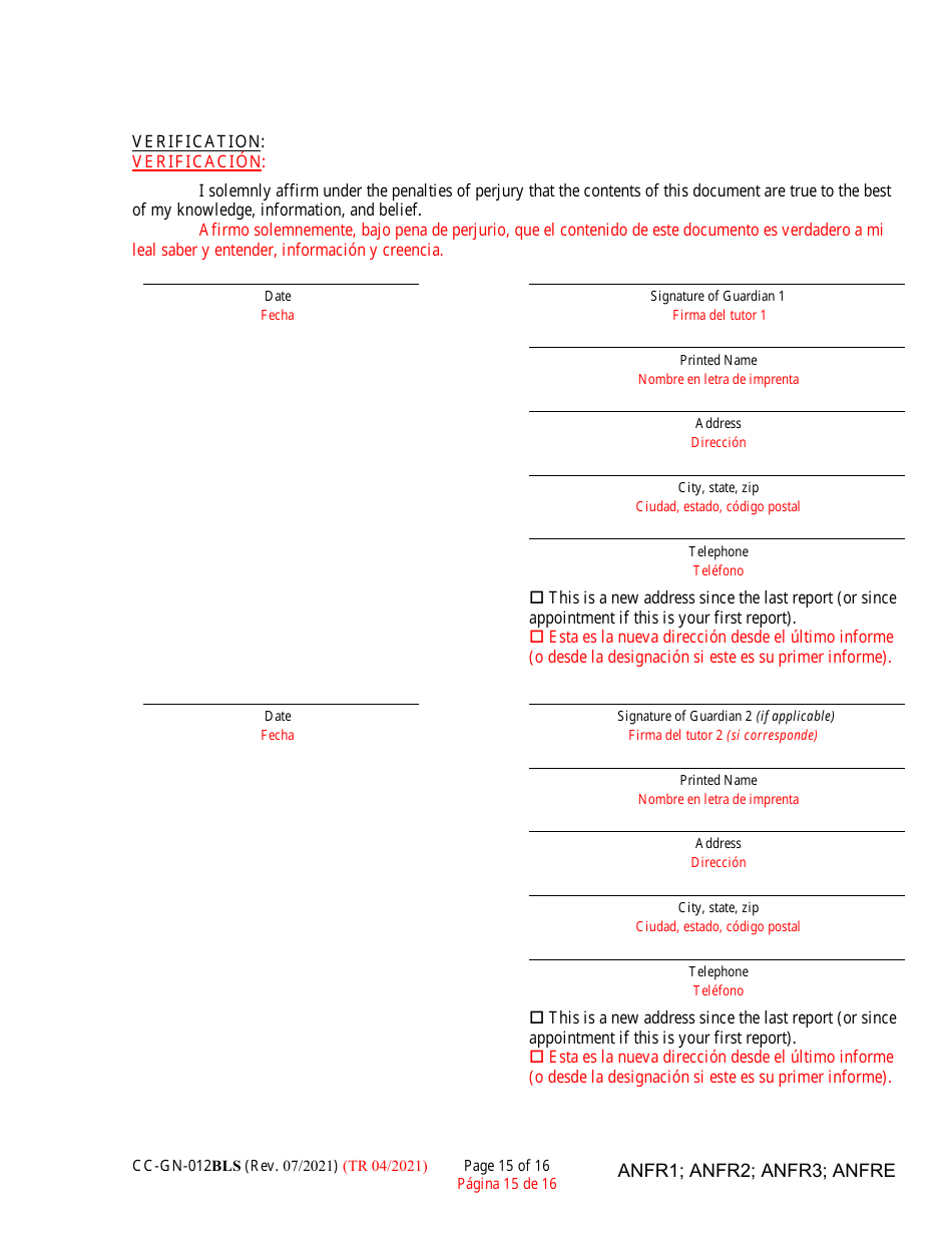 Form CC-GN-012BLS Fiduciarys Account - Maryland (English / Spanish), Page 15