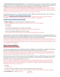 Instructions for Form CC-GN-002BLS Petition for Guardianship of Alleged Disabled Person - Maryland (English/Spanish), Page 6