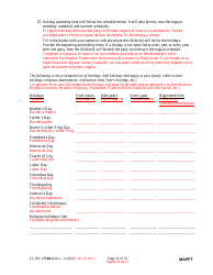 Form CC-DR-109BLS Maryland Parenting Plan Tool - Maryland (English/Spanish), Page 10