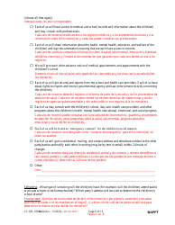 Form CC-DR-109BLS Maryland Parenting Plan Tool - Maryland (English/Spanish), Page 6